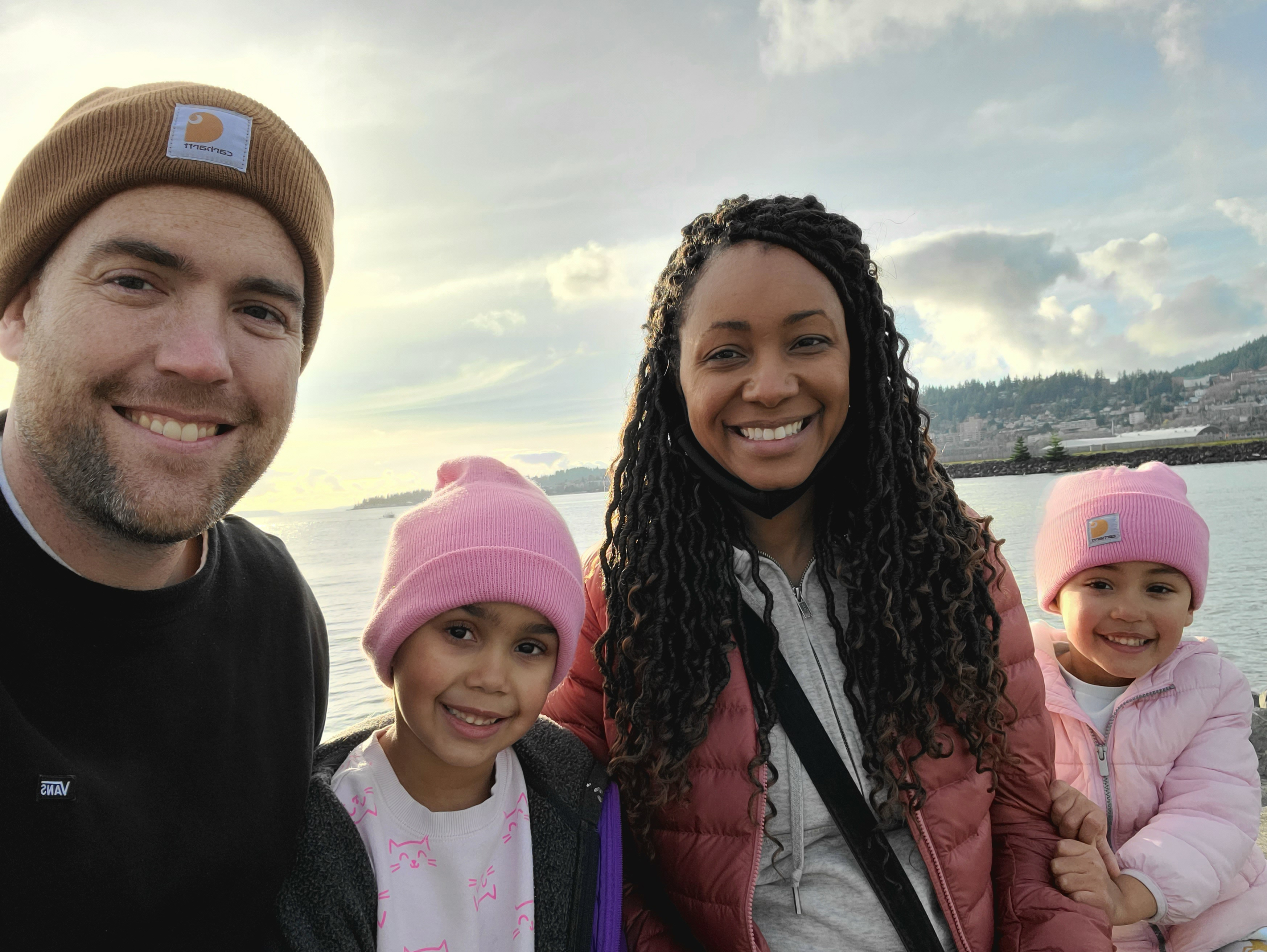 Mr. Fraser with wife and two young girls